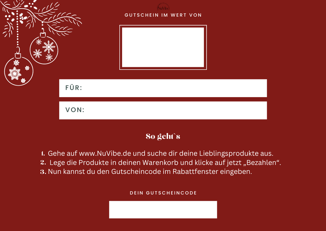 Gutschein zu Weihnachten von NuVibe